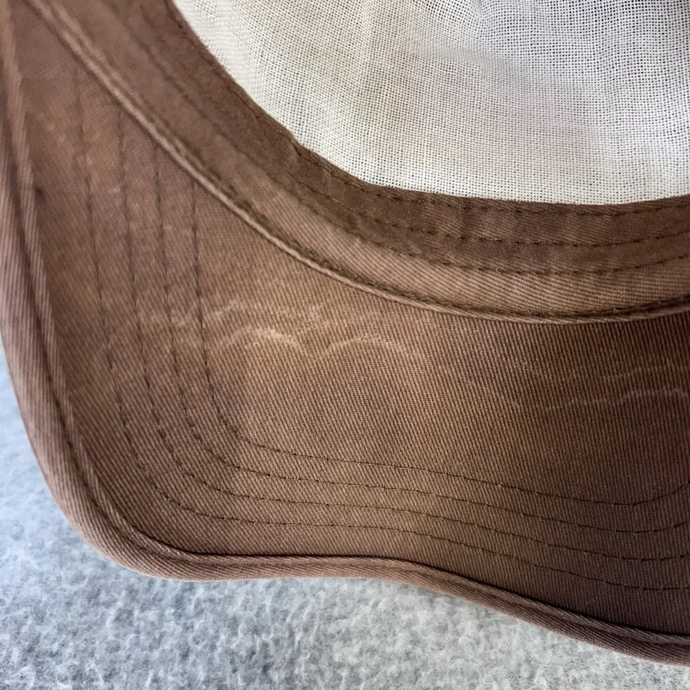 Roatan Island Brewing Co Trucker Hat Brown Mesh Patch Curved Bill Cap